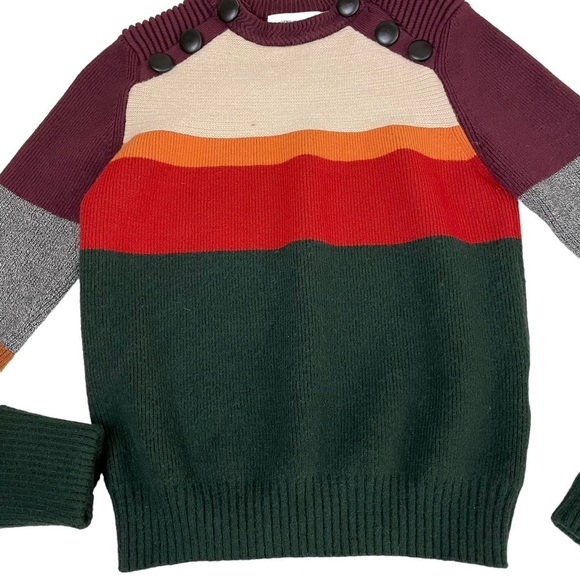 Genuine People Striped Colorblock Sweater Small - Picture 11 of 15